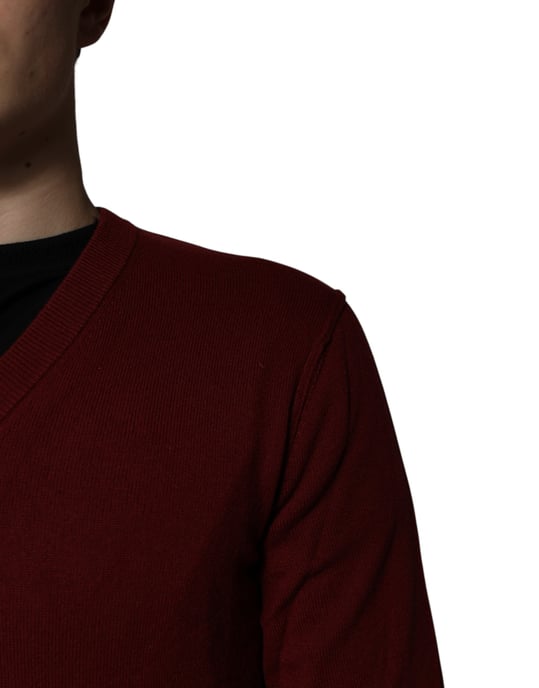Merino-Wolle V-Ausschnitt Pullover - Image 5