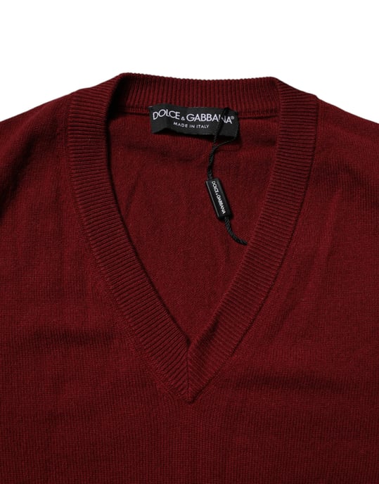 Merino-Wolle V-Ausschnitt Pullover - Image 6