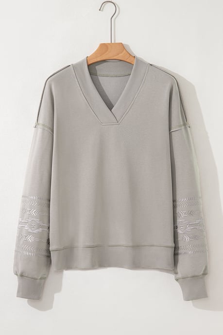 Gesticktes Ärmelsweatshirt - Image 4