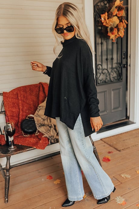 Oversized Stehkragenpullover im entspannten Schnitt - Image 2