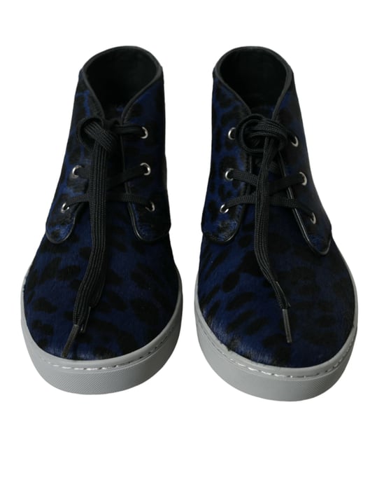 Leopard-Print High-Top Sneakers - Image 2