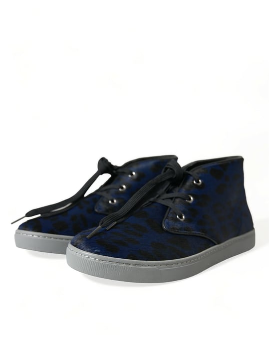 Leopard-Print High-Top Sneakers - Image 3