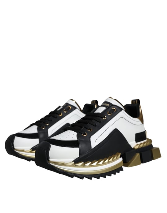 Portofino Sneaker WeißSchwarzGold - Image 3