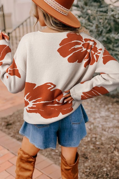 Blumenmuster-Pullover - Image 2