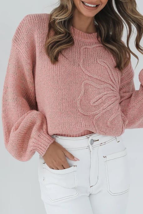 Blumenstrickpullover - Image 1