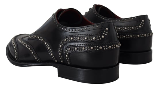 Leder Wingtip Oxfords mit Nieten Modell - Image 2