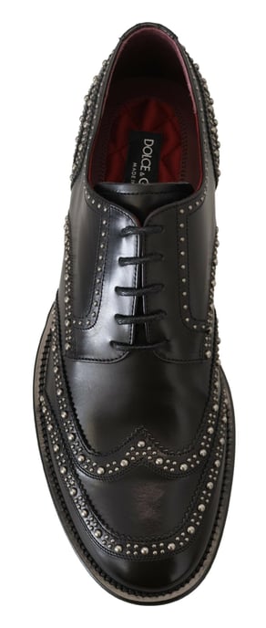 Leder Wingtip Oxfords mit Nieten Modell - Image 5