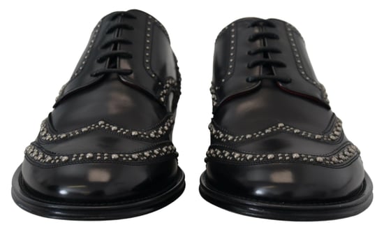Leder Wingtip Oxfords mit Nieten Modell - Image 6