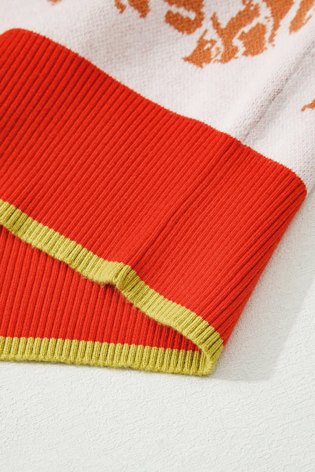 Blumenmuster Zip-Pullover - Image 5