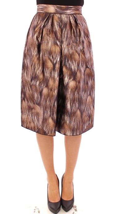 Dolce Gabbana Tiermotiv Faltrock in Midi-Länge - Image 1