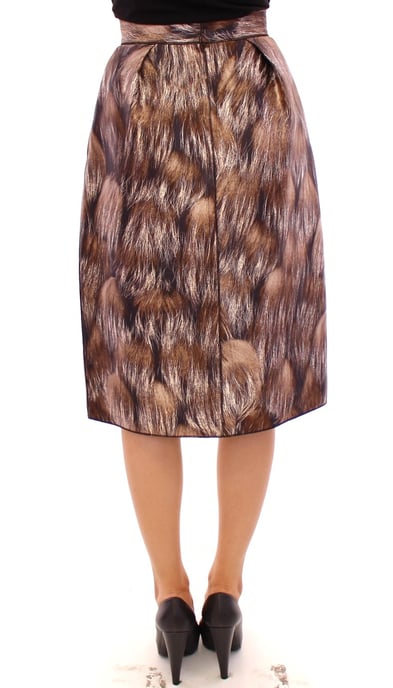 Dolce Gabbana Tiermotiv Faltrock in Midi-Länge - Image 3