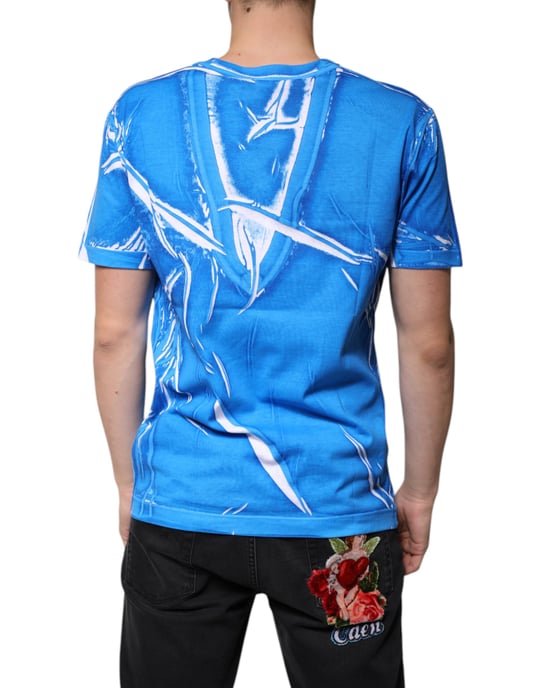 Abstract Print V-Ausschnitt T-Shirt - Image 4