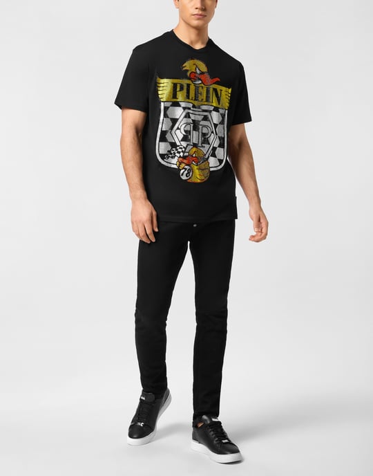 Philipp Plein T‑Shirt mit Rundhalsausschnitt "Duck" - Schwarz - Image 3