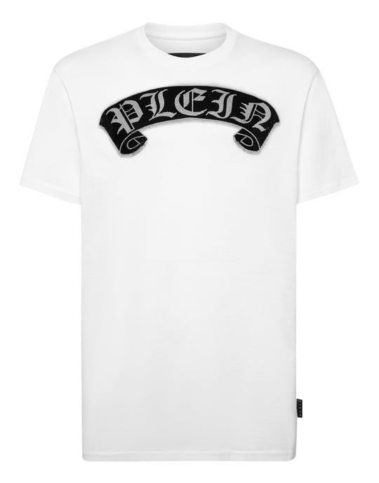 Philipp Plein T-Shirt mit Rundhalsausschnitt und Gothic-Plein-Detail - Weiß - Image 1