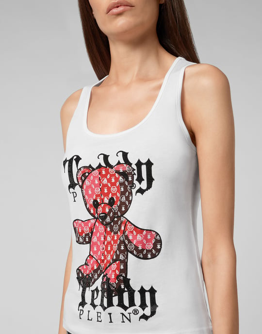Philipp Plein Tanktop mit Monogramm - Weiß - Image 5