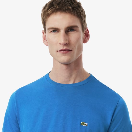 Herren Lacoste Baumwoll-Pima T-Shirt in Blau - Image 4