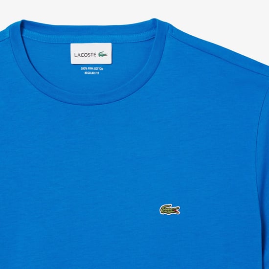 Herren Lacoste Baumwoll-Pima T-Shirt in Blau - Image 6