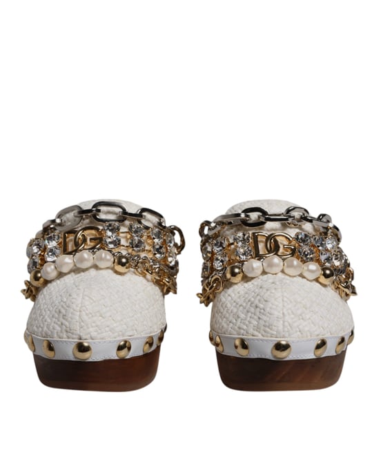Geflochtene Plattformclogs mit Kettendetail - Image 2
