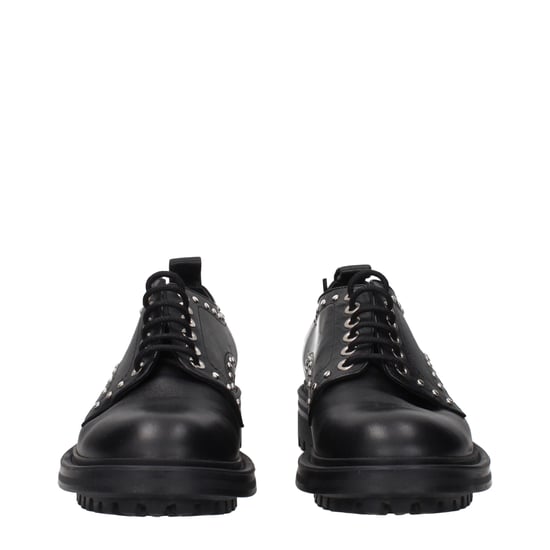 Nietenverzierte Leder-Oxford-Schuhe - Image 3
