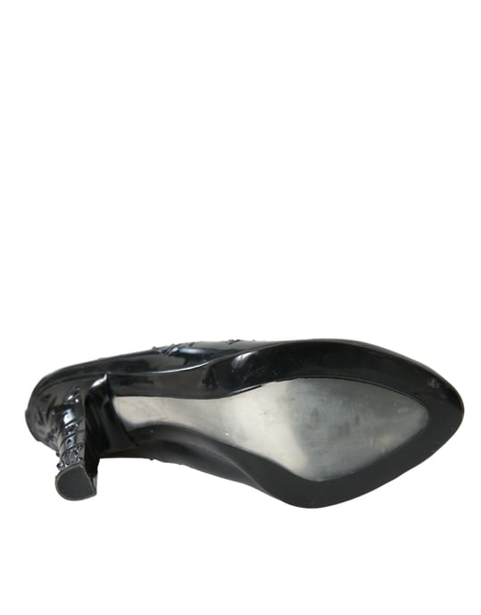 Blumenpatentleder-Pumps mit hohen Absätzen - Image 6