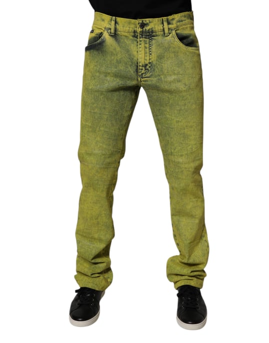 Gerade Schnitt Acid Wash Jeans - Image 2