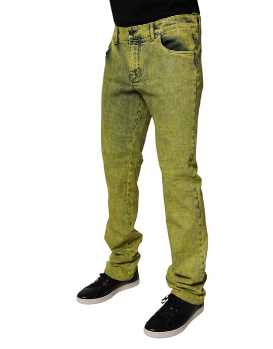 Gerade Schnitt Acid Wash Jeans - Image 3