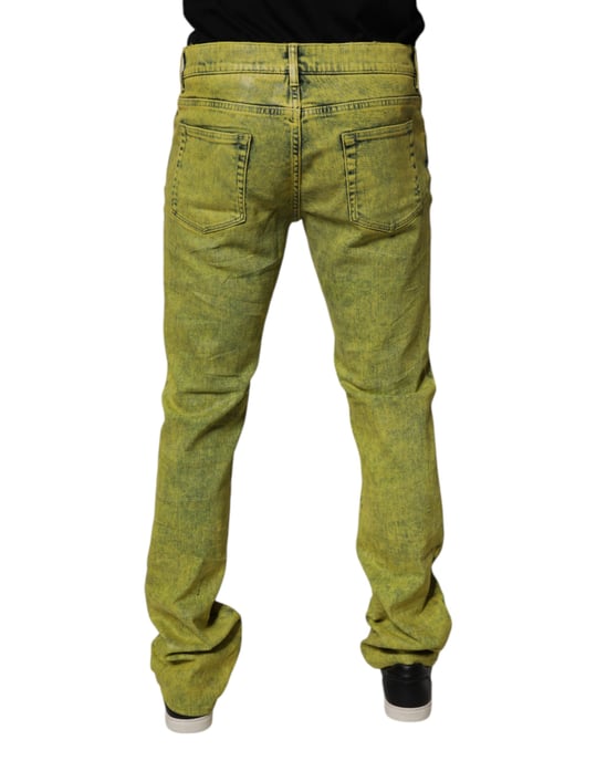 Gerade Schnitt Acid Wash Jeans - Image 4