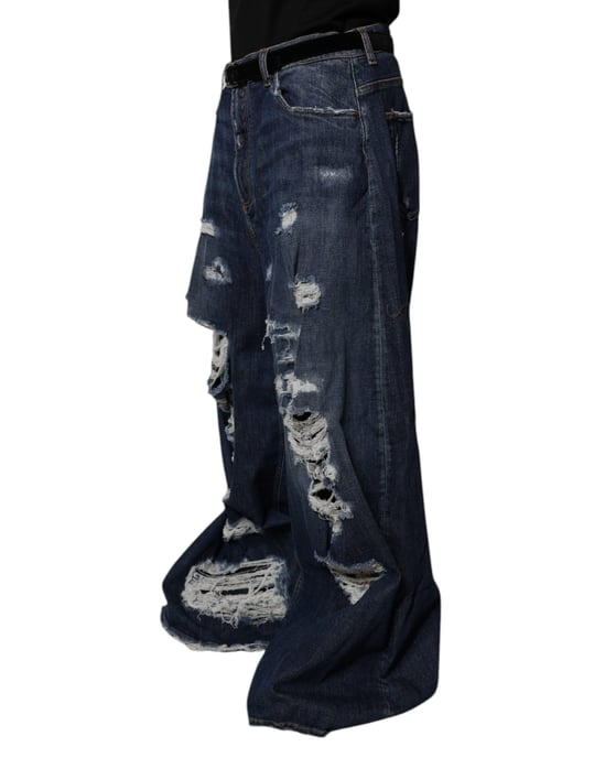 Weite, ausgefranste Jeans - Image 3