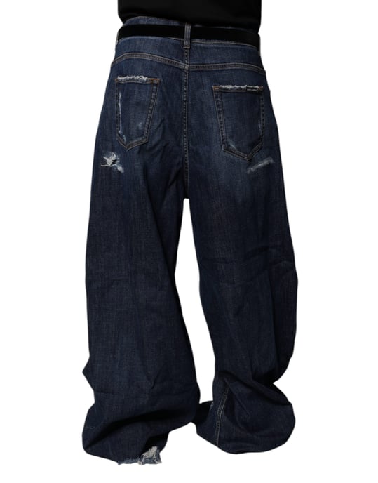 Weite, ausgefranste Jeans - Image 4