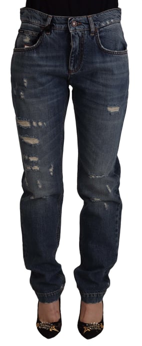 Dolce Gabbana Zerrissene Jeans Abgenutztes Denim - Image 1