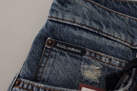 Dolce Gabbana Zerrissene Jeans Abgenutztes Denim - Image 5