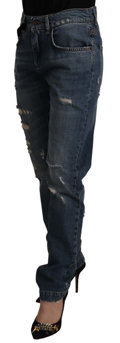 Dolce Gabbana Zerrissene Jeans Abgenutztes Denim - Image 6