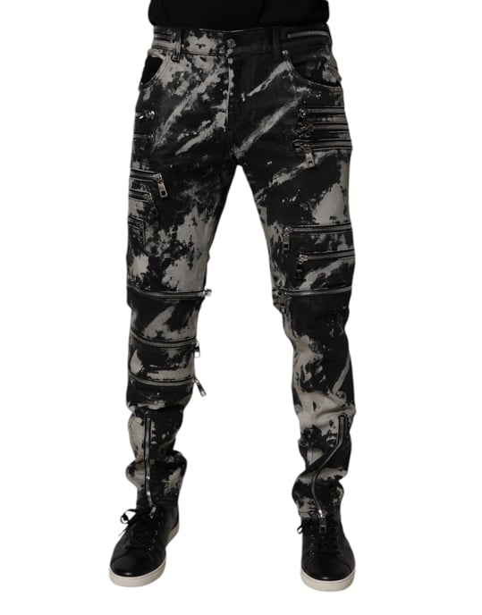 Zip-Detail Slim Fit Jeans - Image 2