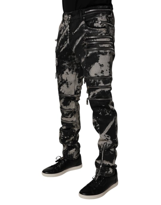 Zip-Detail Slim Fit Jeans - Image 3