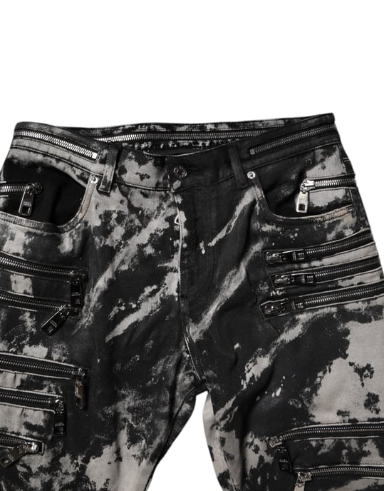 Zip-Detail Slim Fit Jeans - Image 5