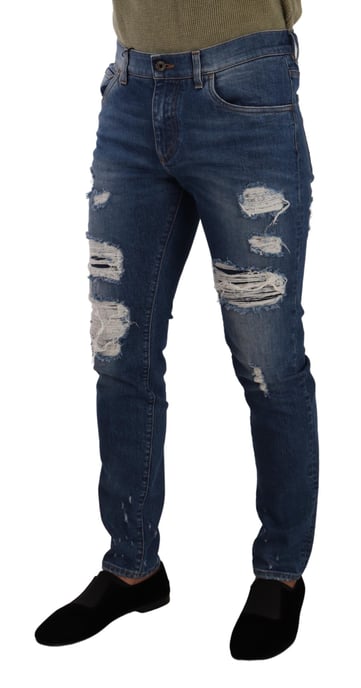Schmal geschnittene Ripped Jeans - Image 2