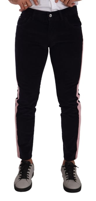 Cord-Hosen mit seitlichen Streifen, Slim Fit - Image 1