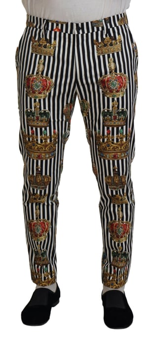Kronen Druckhose Schwarz-Weiße Streifen - Image 2