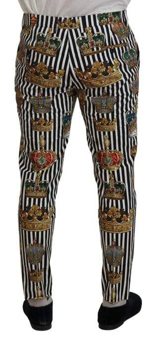 Kronen Druckhose Schwarz-Weiße Streifen - Image 4