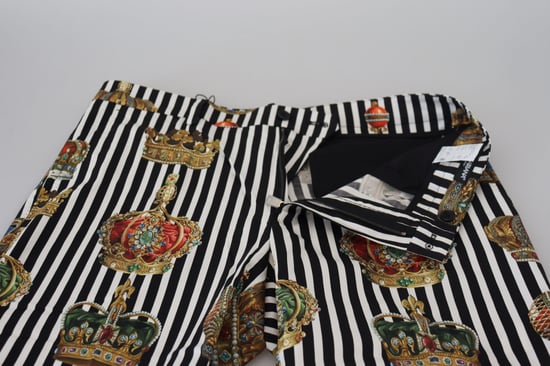 Kronen Druckhose Schwarz-Weiße Streifen - Image 6