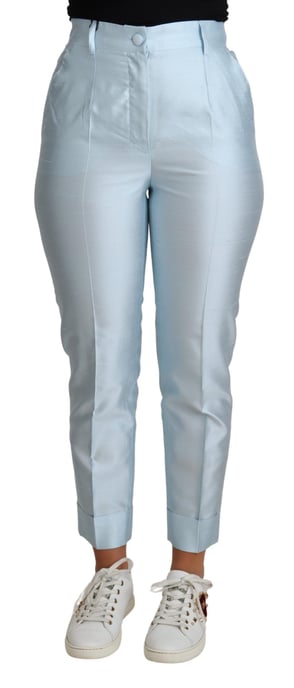 Dolce Gabbana Light Blue Seidenhose - Image 1