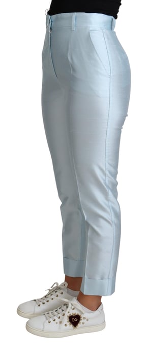 Dolce Gabbana Light Blue Seidenhose - Image 2