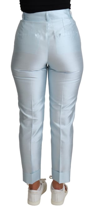 Dolce Gabbana Light Blue Seidenhose - Image 3