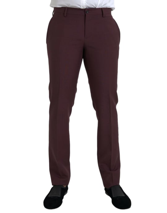 Klassische Passform Burgundy Hose - Image 1
