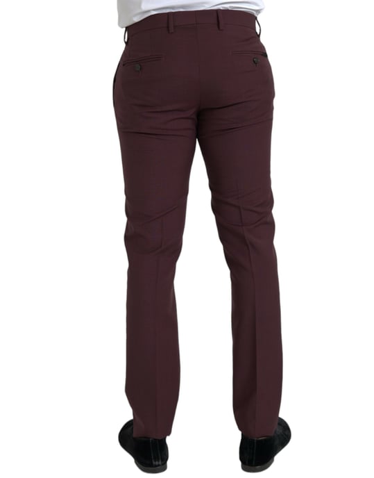 Klassische Passform Burgundy Hose - Image 3