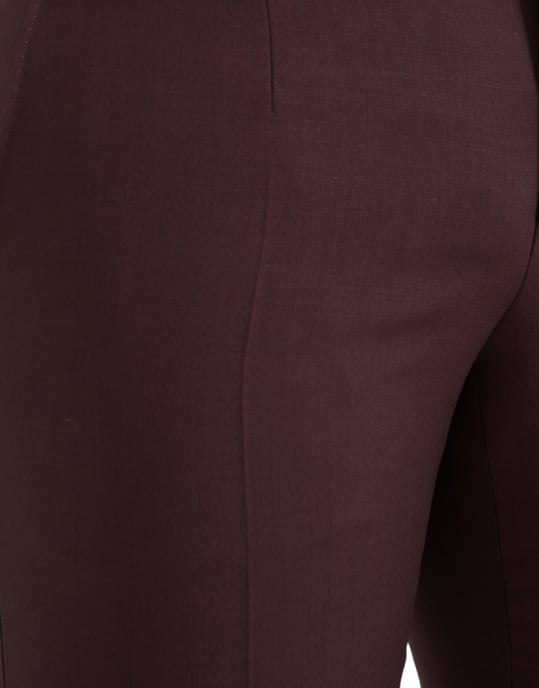Klassische Passform Burgundy Hose - Image 4