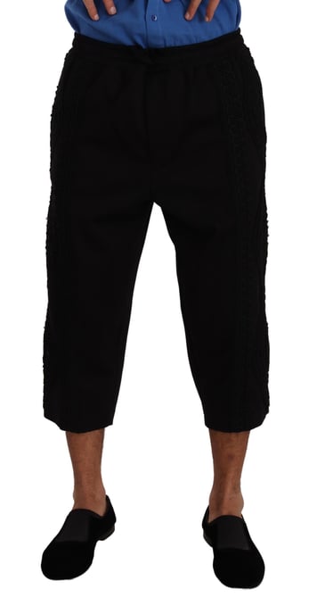 Hose mit Spitzendetails im Crop-Stil - Image 1