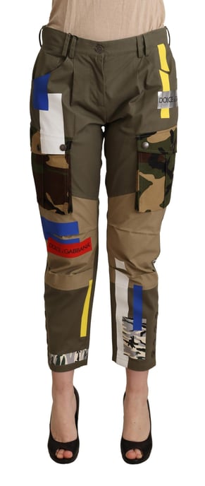 Multicolor Camouflage Patchwork-Hosen Pan72085 - Image 1