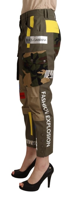 Multicolor Camouflage Patchwork-Hosen Pan72085 - Image 2