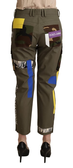 Multicolor Camouflage Patchwork-Hosen Pan72085 - Image 3